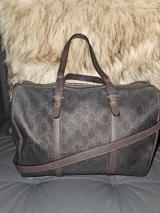 Gucci Handbags - Gucci Coated Canvas Boston W/ Strap